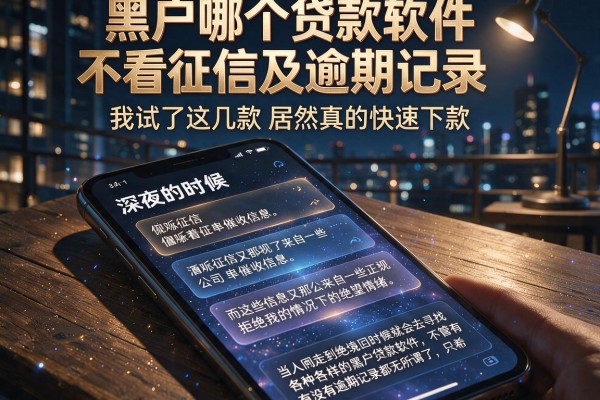黑户哪个贷款软件不看征信及逾期记录，我试了这几款居然真的快速下款无视征信