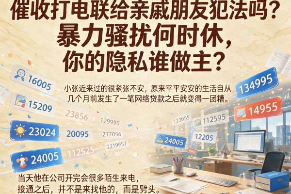 催收打电联给亲戚朋友犯法吗？暴力骚扰何时休，你的隐私谁做主？