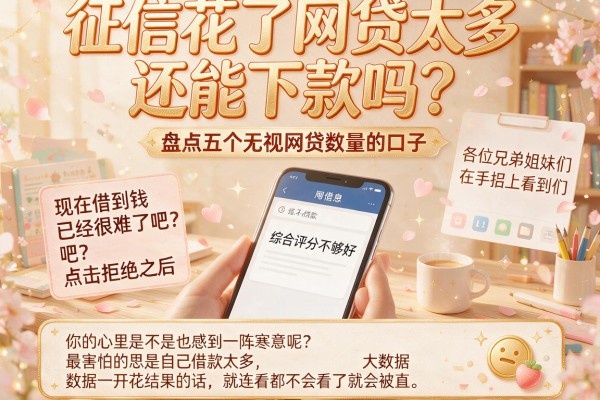 征信花了网贷太多还能下款吗？盘点五个无视网贷数量的口子
