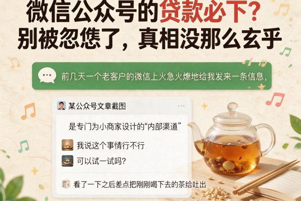 微信公众号的贷款必下？别被忽悠了，真相没那么玄乎