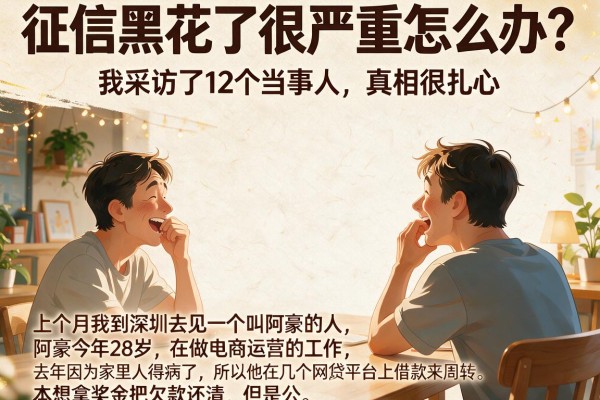 征信黑花了很严重怎么办？我采访了12个当事人，真相很扎心