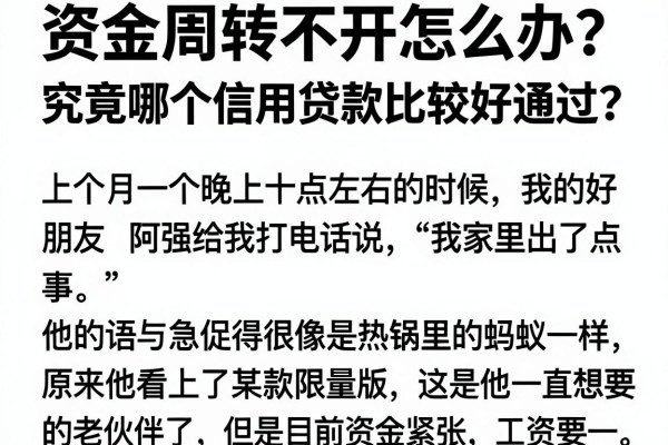 资金周转不开怎么办?究竟哪个信用贷款比较好通过?内行人推荐这五个平台