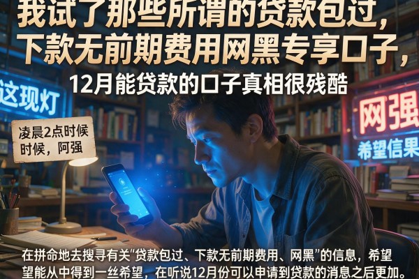 我试了那些所谓的贷款包过下款无前期费用网黑专享口子，发现12月能贷款的口子真相很残酷