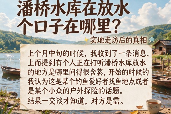 潘桥水库在放水个口子在哪里?实地走访后的真相