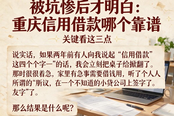 被坑惨后才明白：重庆信用借款哪个靠谱，关键看这三点