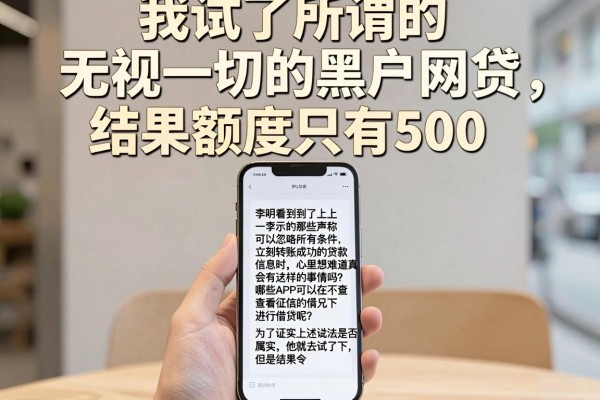 我试了所谓的无视一切的黑户网贷，结果额度只有500