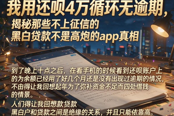 我用还呗4万循环无逾期，揭秘那些不上征信的黑白贷款不是高炮的app真相