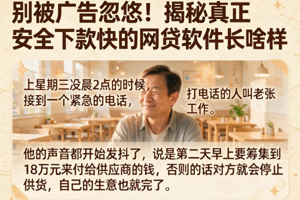 别被广告忽悠！揭秘真正安全下款快的网贷软件长啥样