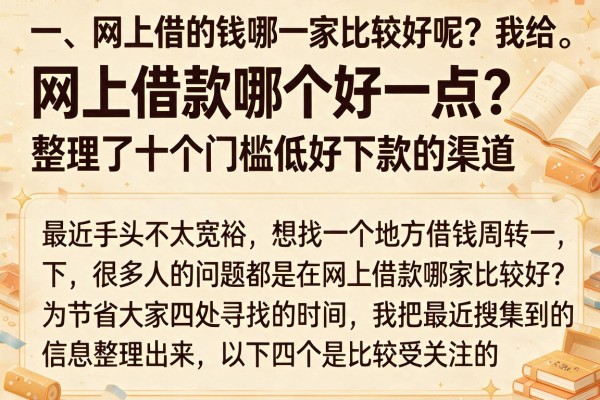 网上借款哪个好一点？整理了十个门槛低好下款的渠道