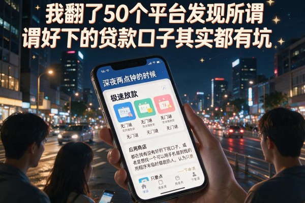 我翻了50个平台发现所谓好下的贷款口子其实都有坑