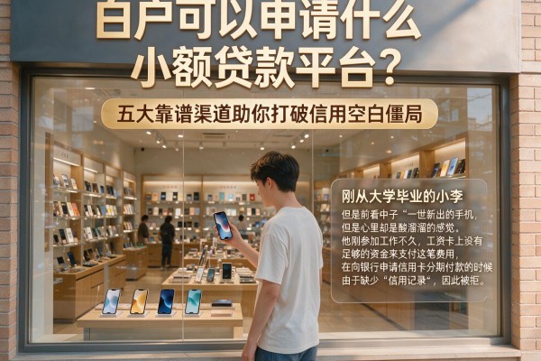 白户可以申请什么小额贷款平台？五大靠谱渠道助你打破信用空白僵局