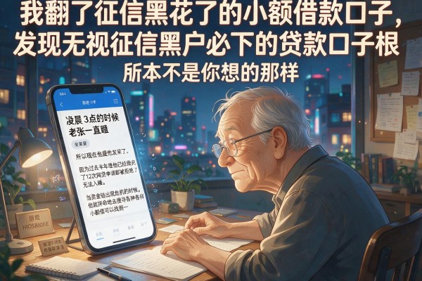 我翻了征信黑花了的小额借款口子，发现无视征信黑户必下的贷款口子根本不是你想的那样