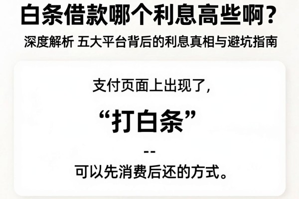 白条借款哪个利息高些啊？深度解析五大平台背后的利息真相与避坑指南