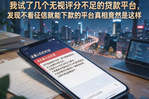 我试了几个无视评分不足的贷款平台，发现不看征信就能下款的平台真相竟然是这样