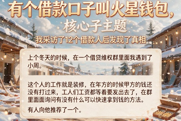 有个借款口子叫火星钱包，我采访了12个借款人后发现了真相