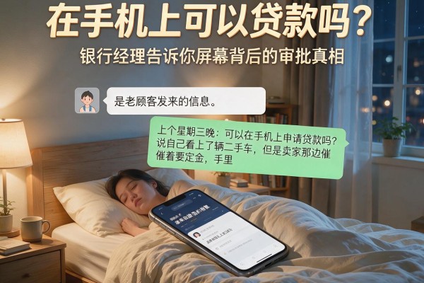 在手机上可以贷款吗？银行经理告诉你屏幕背后的审批真相