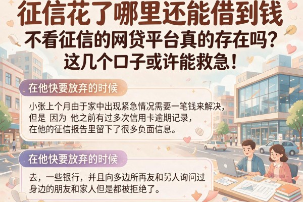 征信花了哪里还能借到钱？不看征信的网贷平台真的存在吗？这几个口子或许能救急！