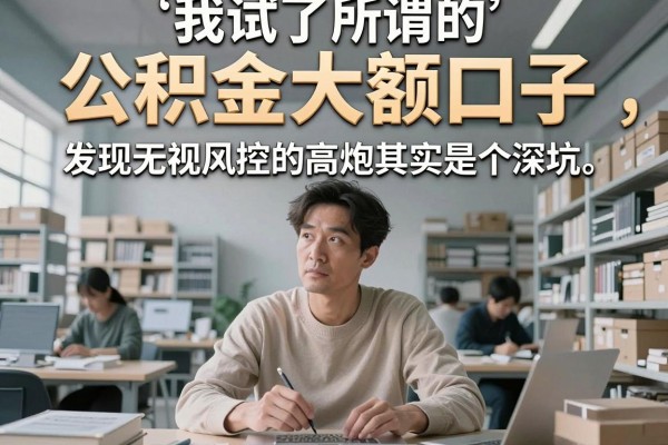 我试了所谓的公积金大额口子，发现无视风控的高炮其实是个深坑