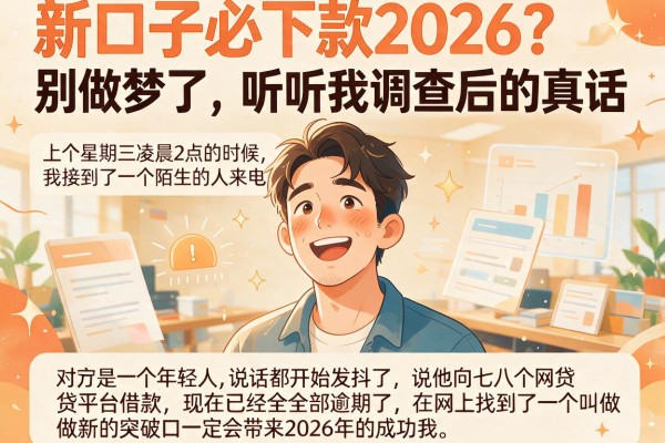 新口子必下款2026？别做梦了，听听我调查后的真话