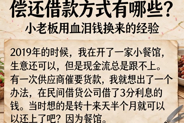 偿还借款方式有哪些？小老板用血泪钱换来的经验