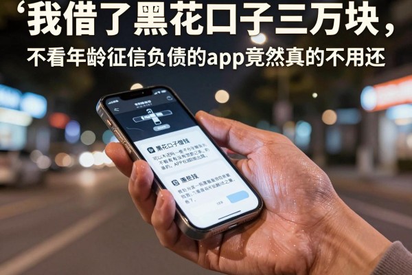 我借了黑花口子三万块，发现不看年龄征信负债的app竟然真的不用还