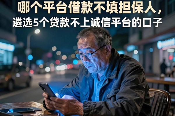 哪个平台借款不填担保人，遴选5个贷款不上诚信平台的口子