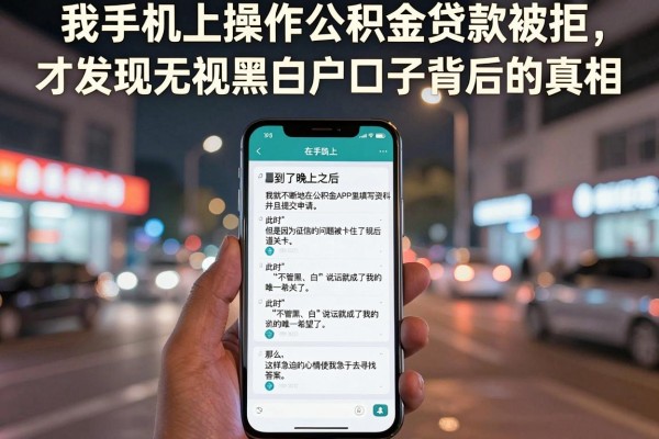 我手机上操作公积金贷款被拒,才发现无视黑白户口子背后的真相