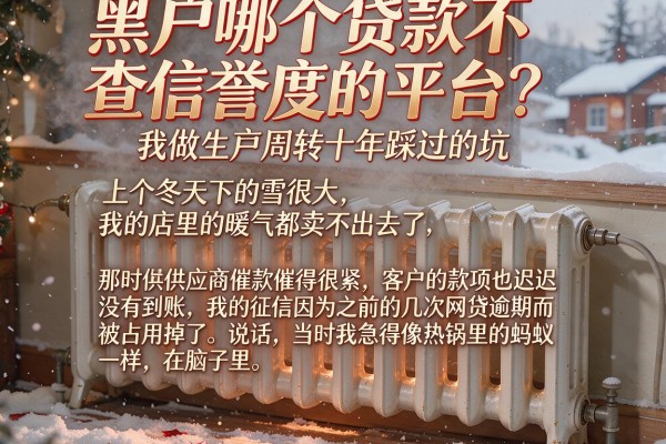 黑户哪个贷款不查信誉度的平台？我做生意周转十年踩过的坑