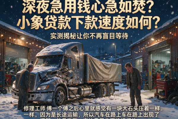 深夜急用钱心急如焚?小象贷款下款速度如何?实测揭秘让你不再盲目等待