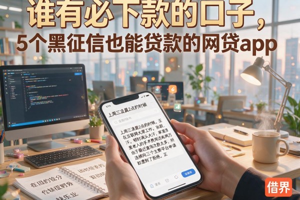 谁有必下款的口子，详细阐述5个黑征信也能贷款的网贷app