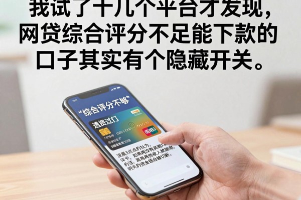我试了十几个平台才发现，网贷综合评分不足能下款的口子其实有个隐藏开关