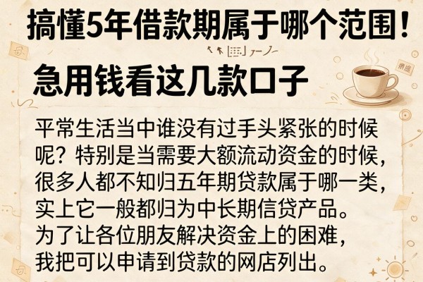 搞懂5年借款期属于哪个范围，急用钱看这几款口子