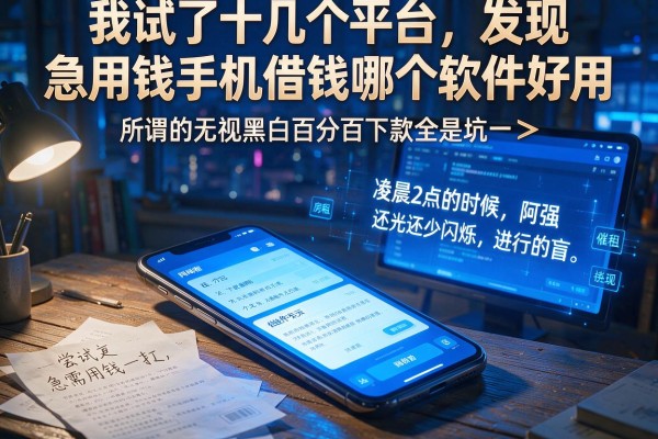 我试了十几个平台，发现急用钱手机借钱哪个软件好用，所谓的无视黑白百分百下款全是坑