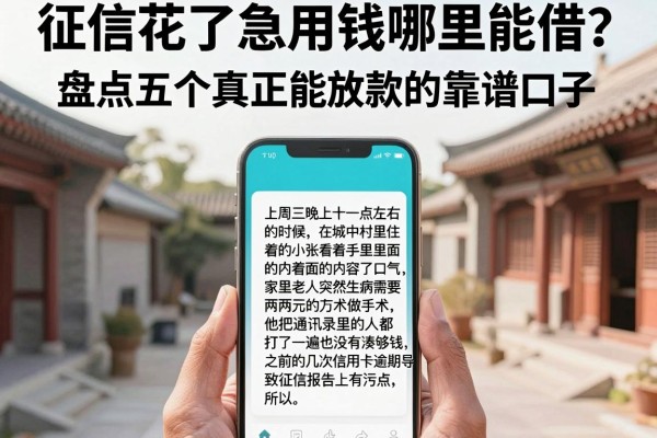 征信花了急用钱哪里能借?盘点五个真正能放款的靠谱口子