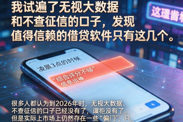 我试遍了无视大数据和不查征信的口子，发现值得信赖的借贷软件只有这几个