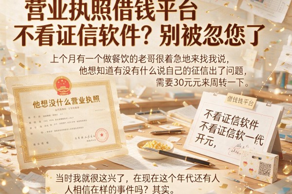 营业执照借钱平台不看证信软件？别被忽悠了，真相在这里