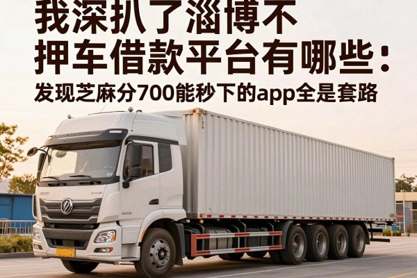 我深扒了淄博不押车借款平台有哪些，发现芝麻分700能秒下的app全是套路