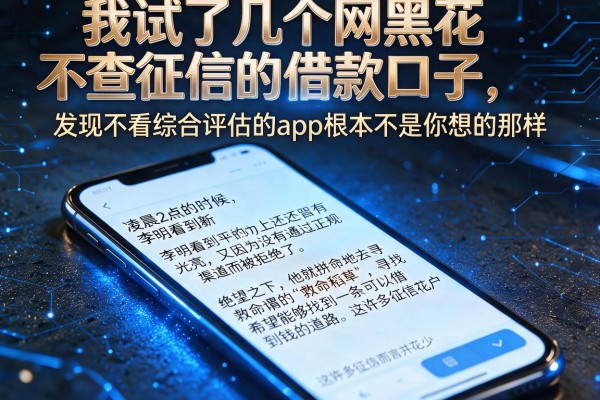 我试了几个网黑花不查征信的借款口子，发现不看综合评估的app根本不是你想的那样