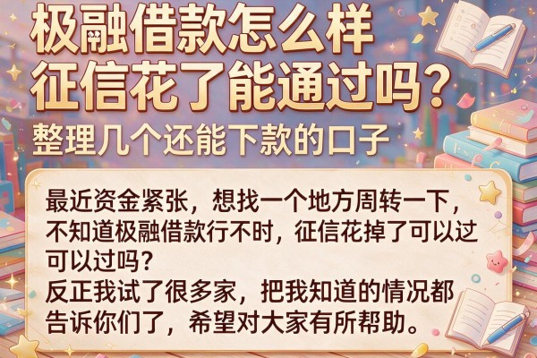 极融借款怎么样征信花了能通过吗？整理几个还能下款的口子