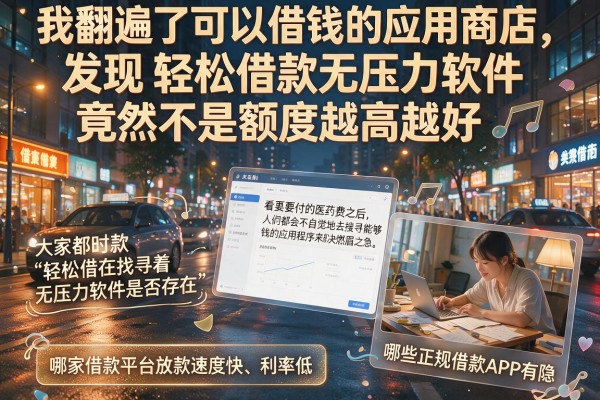 我翻遍了可以借钱的应用商店，发现轻松借款无压力软件竟然不是额度越高越好