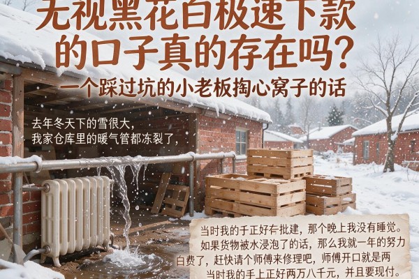 无视黑花白极速下款的口子真的存在吗？一个踩过坑的小老板掏心窝子的话