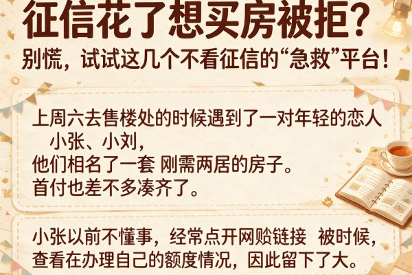 征信花了想买房被拒？别慌，试试这几个不看征信的“急救”平台！