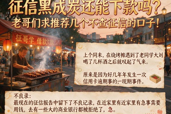 征信黑成炭还能下款吗？老哥们求推荐几个不查征信的口子！