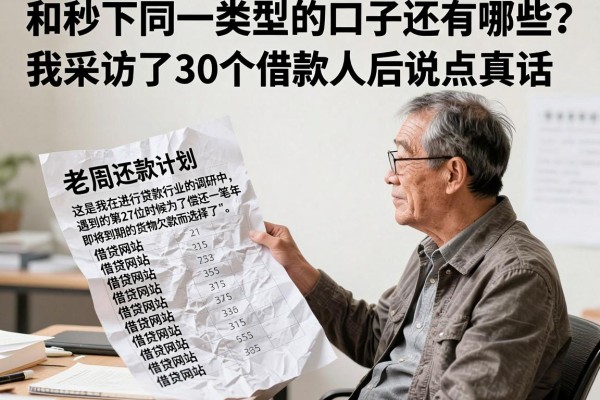 和秒下同一类型的口子还有哪些？我采访了30个借款人后说点真话