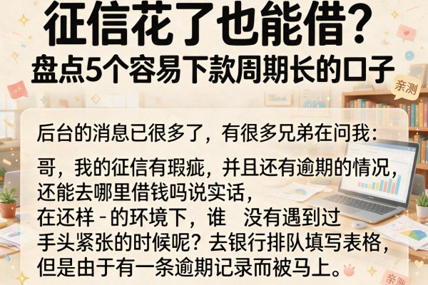征信花了也能借？盘点5个容易下款周期长的口子，亲测有效