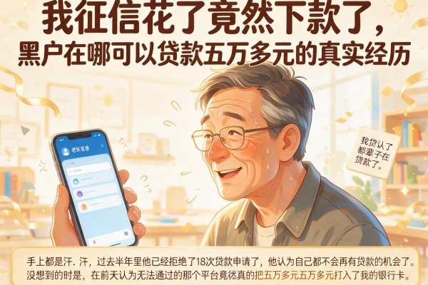 我征信花了竟然下款了，黑户在哪可以贷款五万多元的真实经历