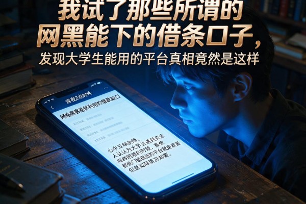 我试了那些所谓的网黑能下的借条口子，发现大学生能用的平台真相竟然是这样