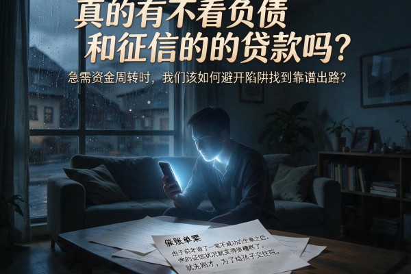 真的有不看负债和征信的贷款吗？急需资金周转时，我们该如何避开陷阱找到靠谱出路？