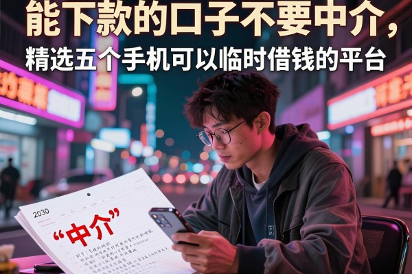 能下款的口子不要中介，精选五个手机可以临时借钱的平台