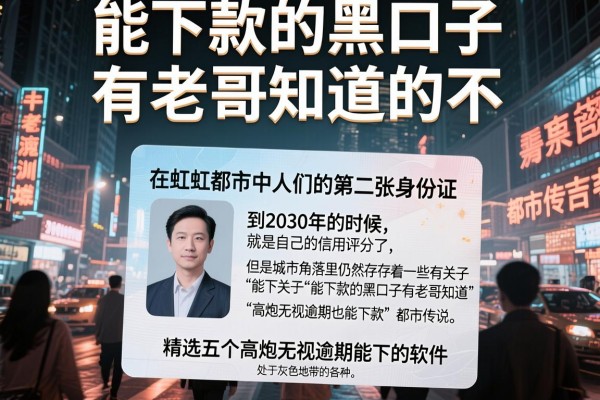 能下款的黑口子有老哥知道的不，精选五个高炮无视逾期能下的软件